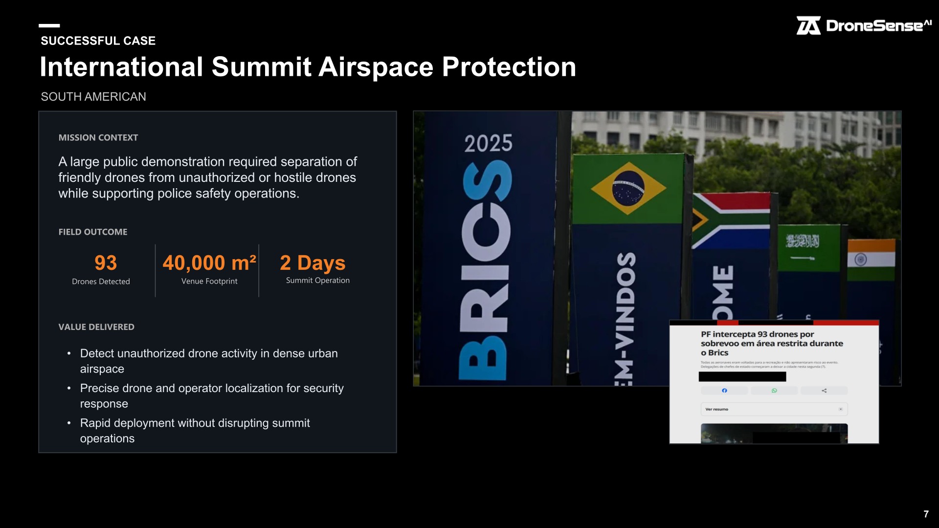 International summit field outcome for VIP and executive protection